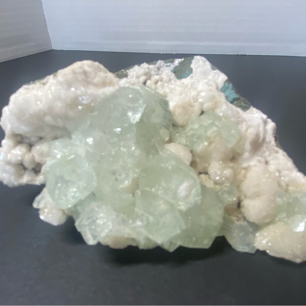 Green Apopholite and stillbite crystal!